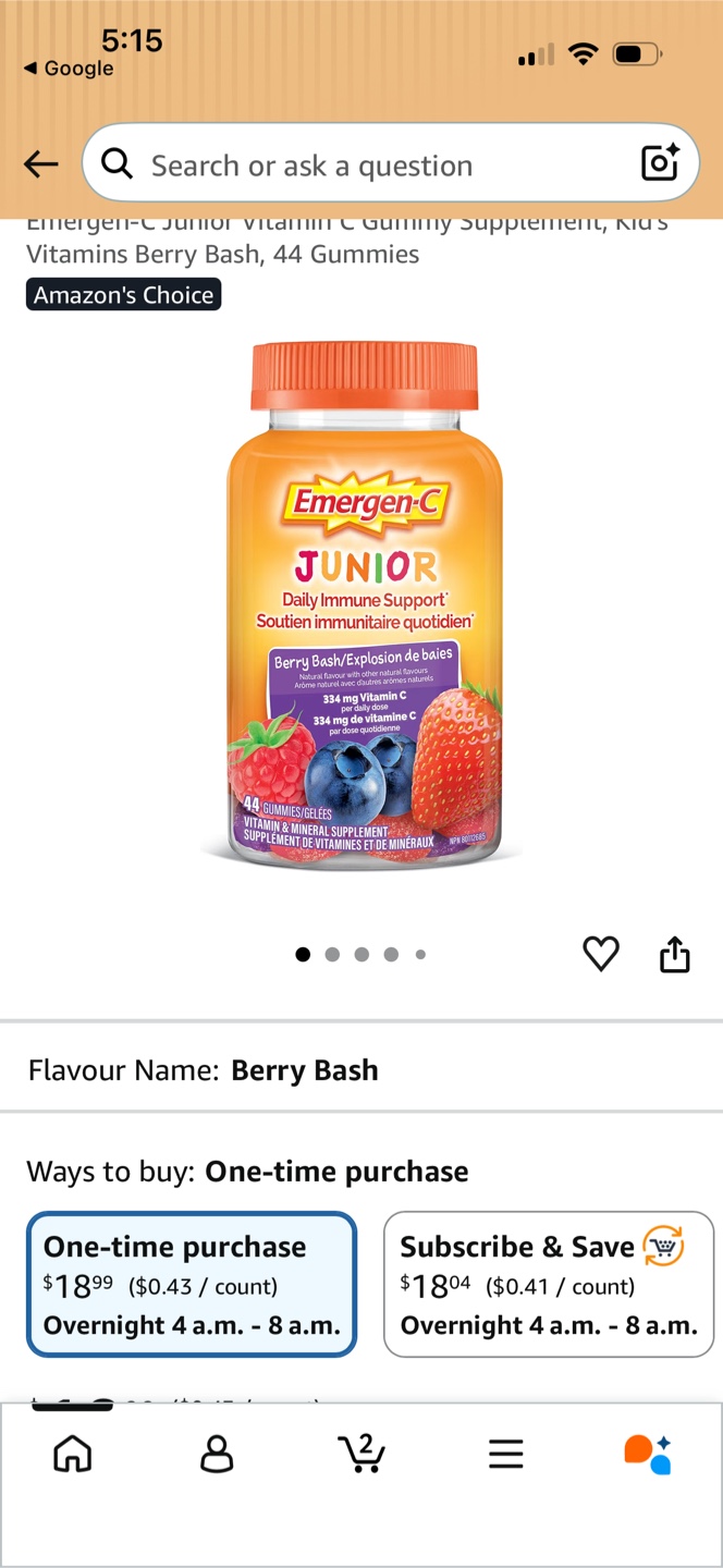 Emergen-C Junior Vitamin C Gummies, Berry Bash, 44 Count - photo 4
