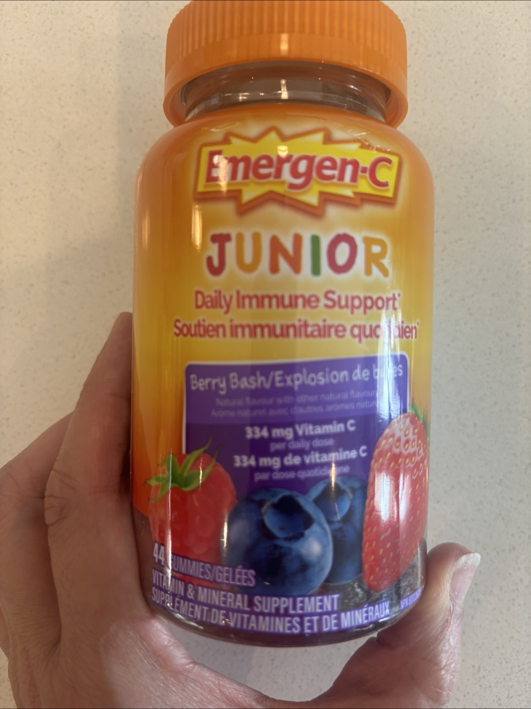 Emergen-C Junior Vitamin C Gummies, Berry Bash, 44 Count