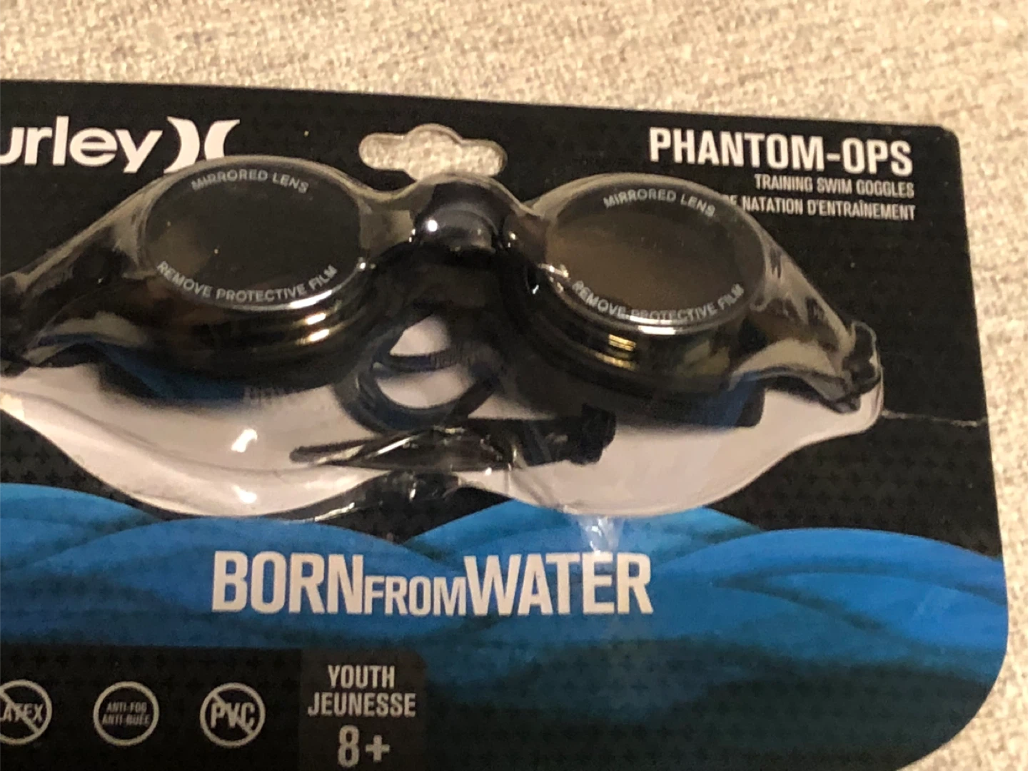 NEW Hurley Phantom-Ops Youth Training Swim Goggles
