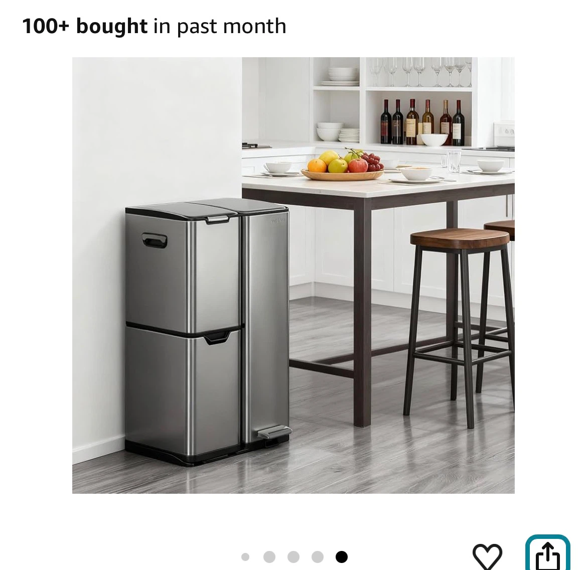 mVm 3 Compartment Kitchen Garbage Can - photo 4