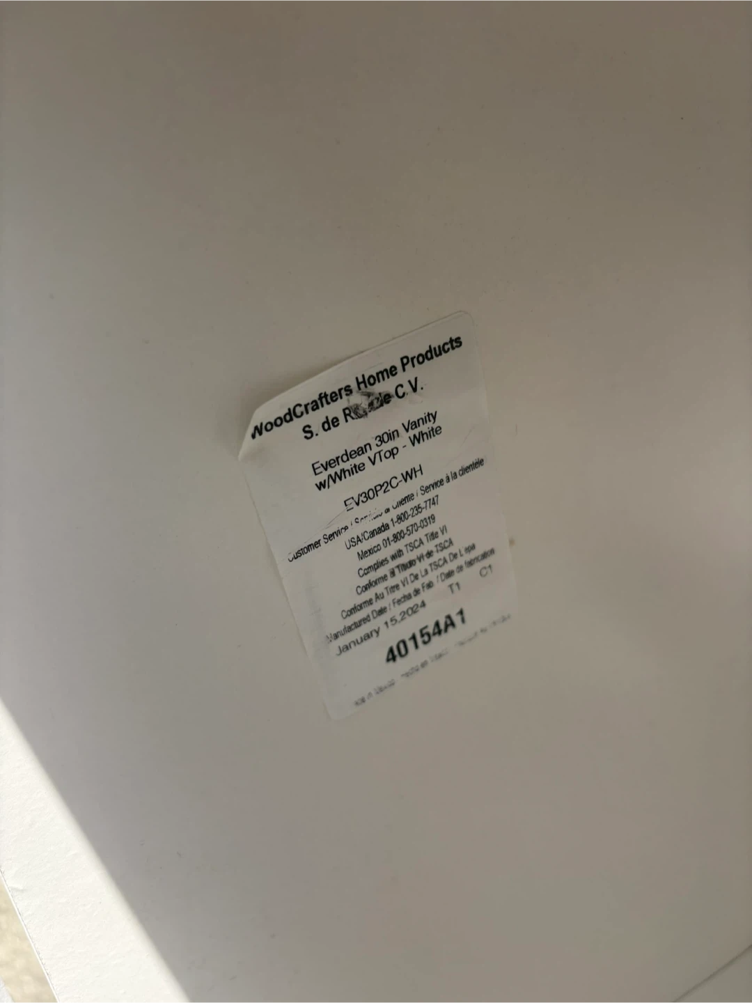 WoodCrafters Everdean Vanity 30in White - photo 5