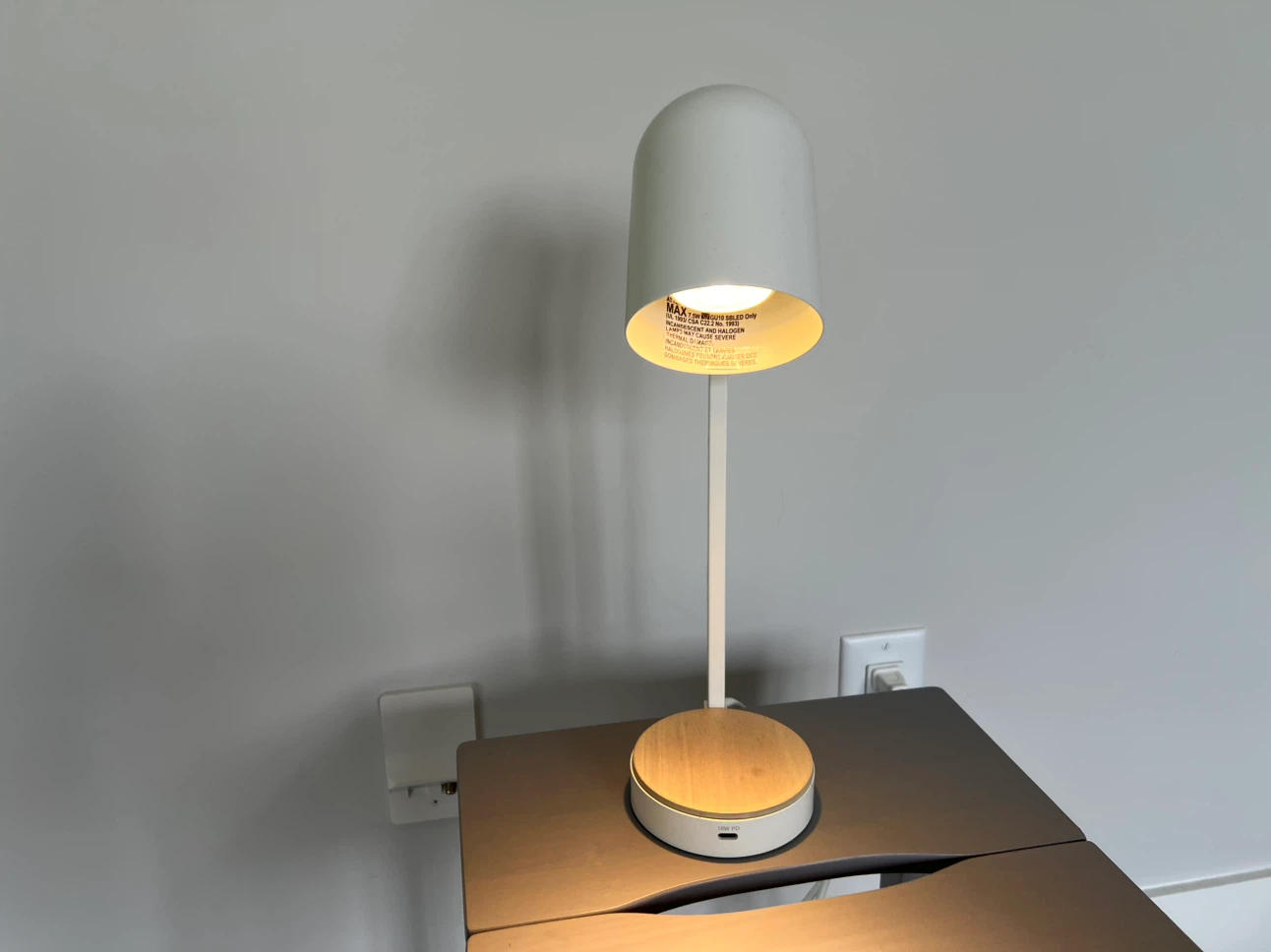 IKEA Ensmärke Desk Lamp with Wood Base - photo 3