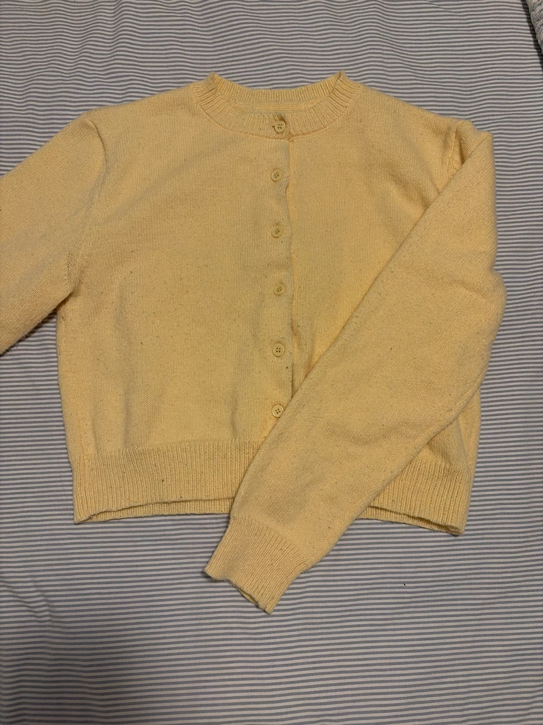 Butter Yellow Button-Up Cardigan