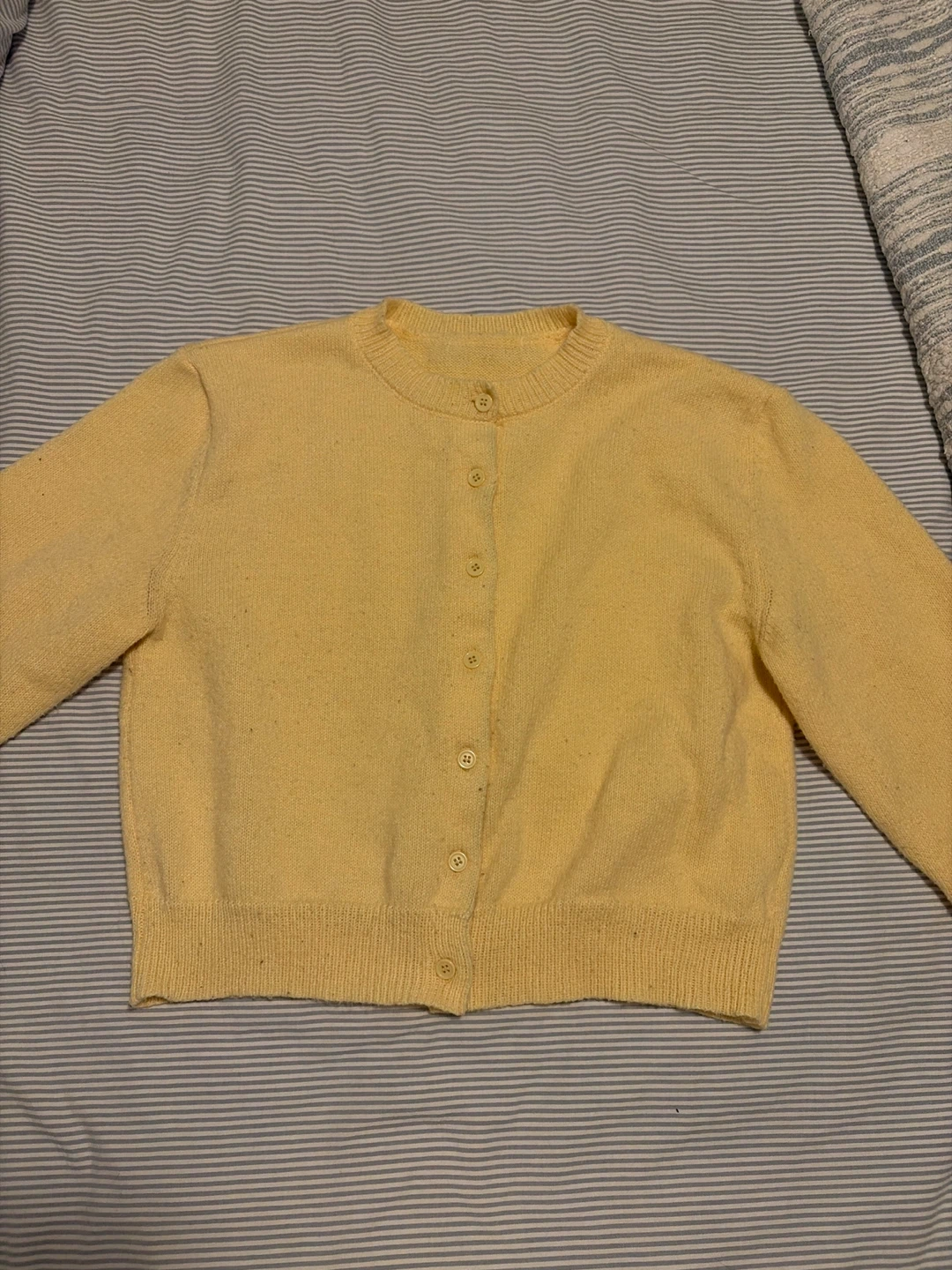 Butter Yellow Button-Up Cardigan - photo 2