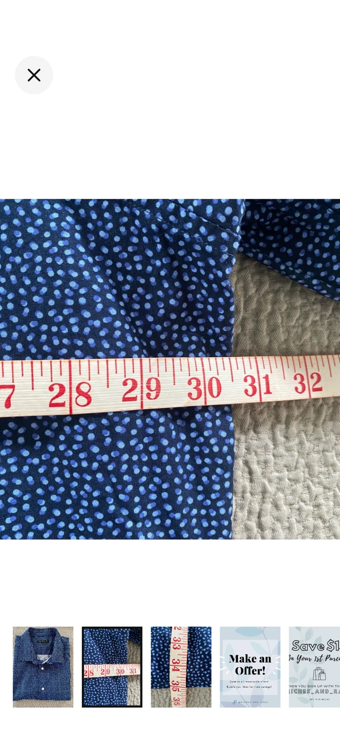 Britches Men’s 3XL Navy Print Shirt Sleeve Shirt - photo 2