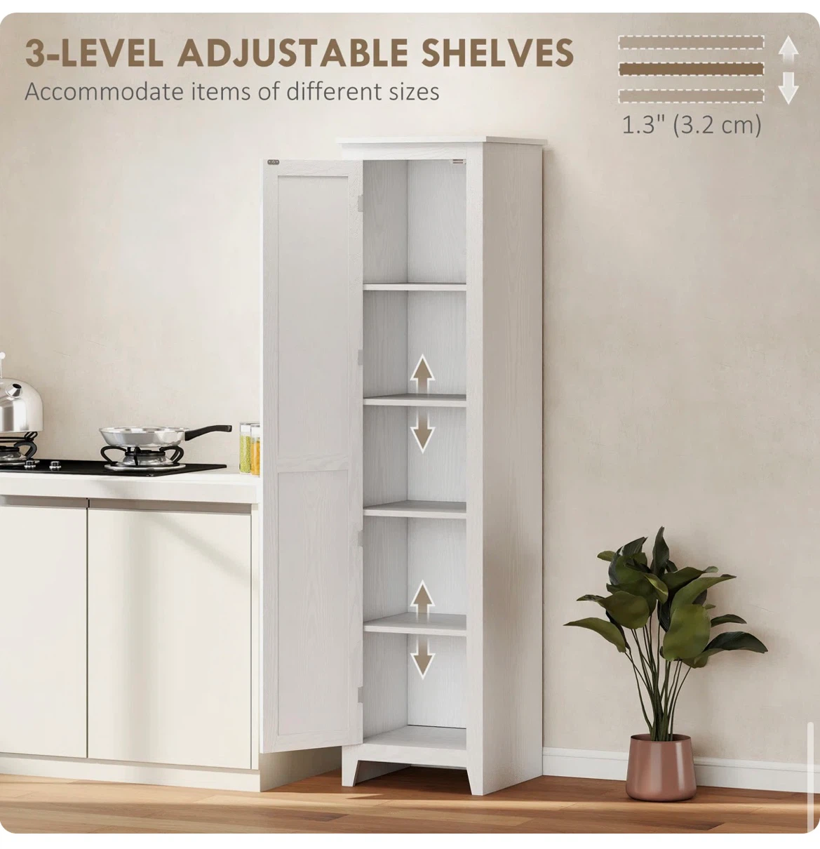 67" Kitchen Pantry Storage Cabinet - photo 4