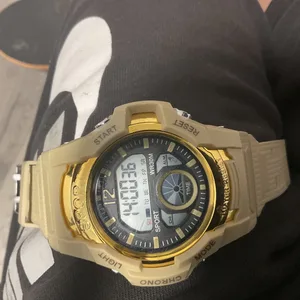 Men's Digital Sport Watch - Gold and Khaki