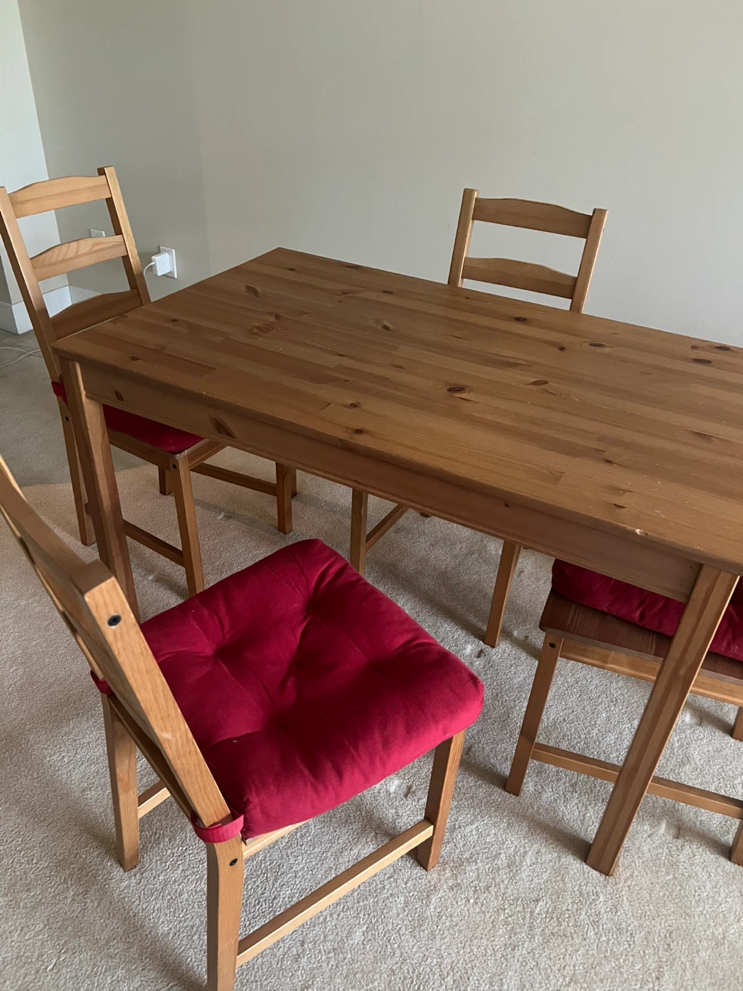 Wooden Dining Table with 4 Chairs - photo 2