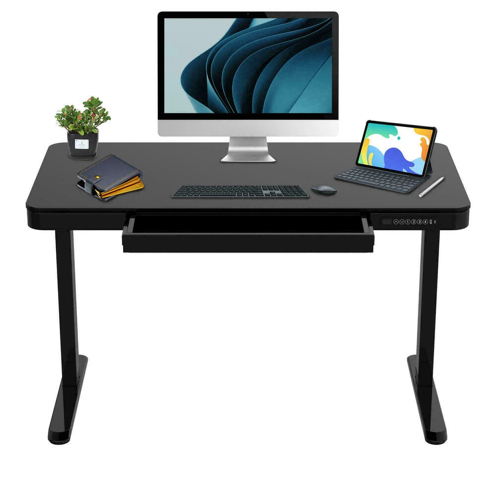 Height Adjustable Standing Desk with Drawer and USB Ports - photo 3
