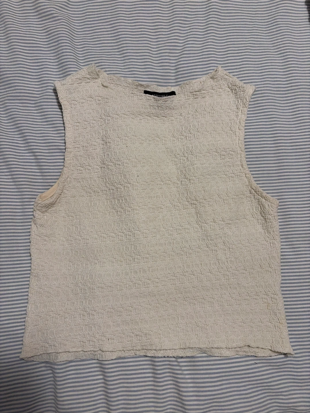 Forever 21 Textured Sleeveless Top