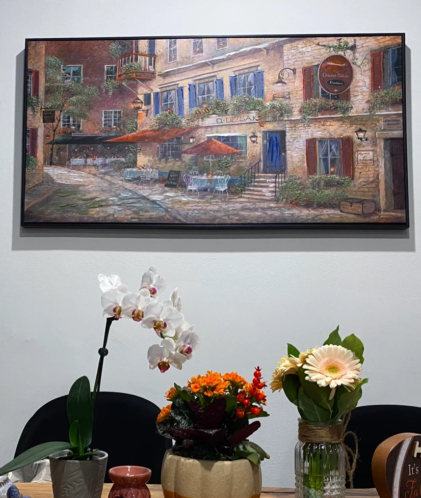 Large Framed Embellished Wall Art Painting - photo 2