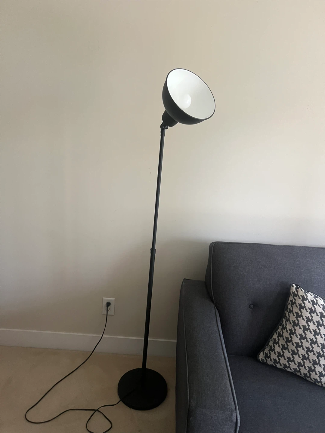 Black Floor Lamp with Adjustable Neck - photo 2