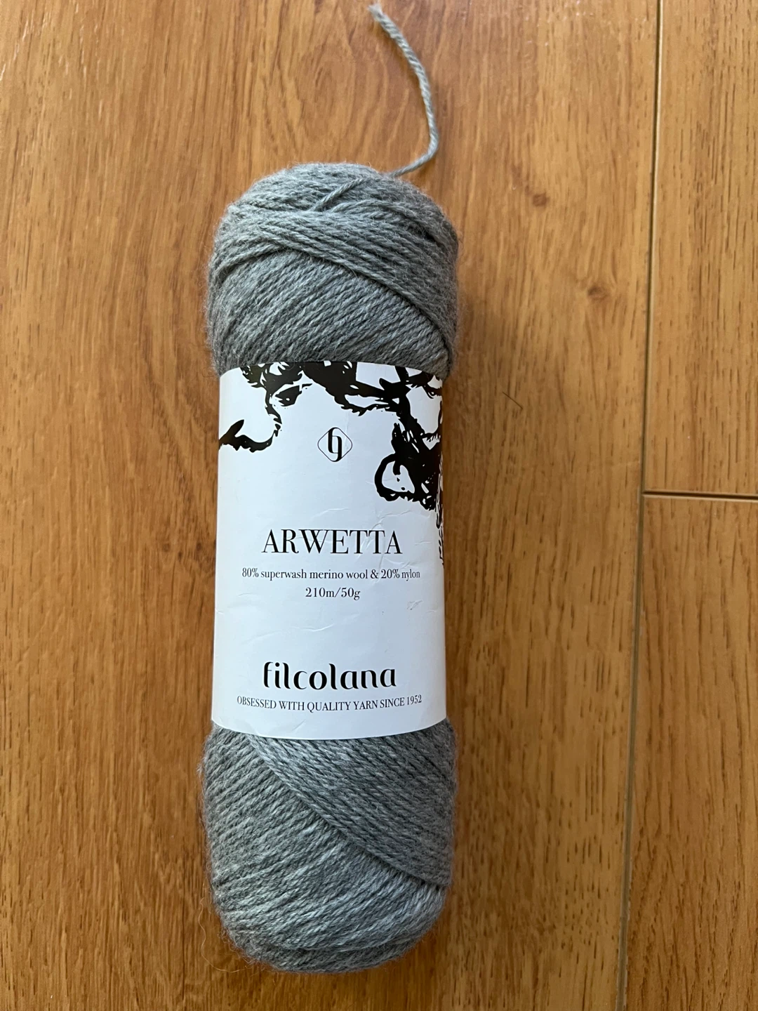Filcolana Arwetta Grey Yarn - Superwash Merino Wool