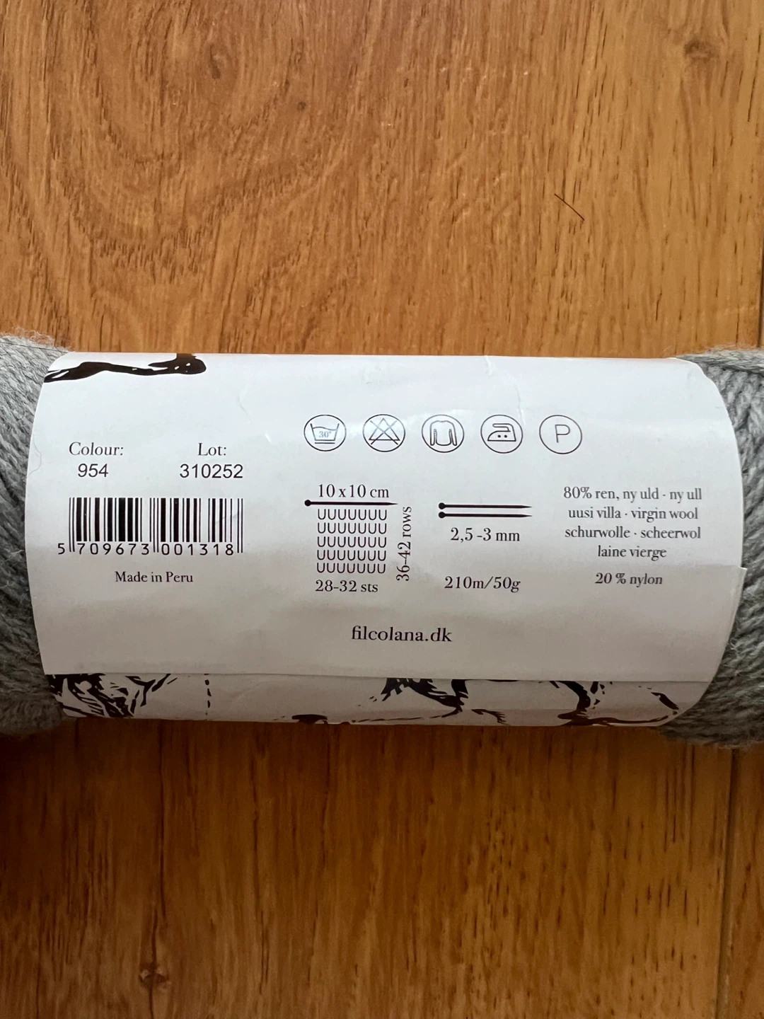 Filcolana Arwetta Grey Yarn - Superwash Merino Wool - photo 2