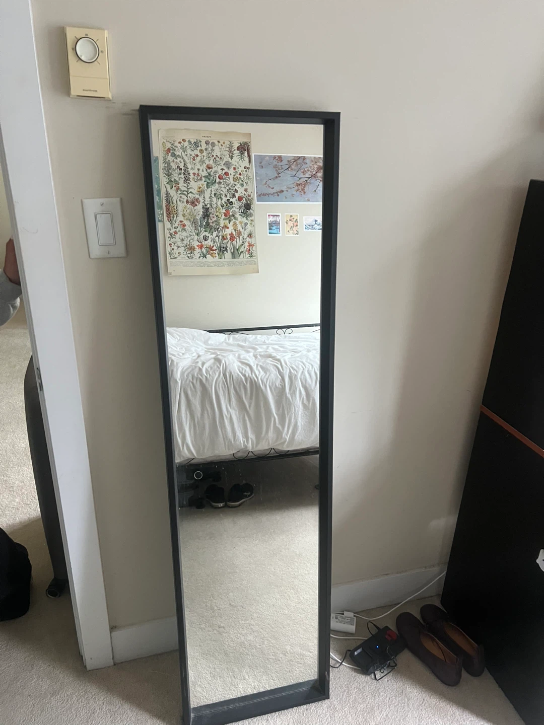 Tall Black Framed Mirror - photo 2
