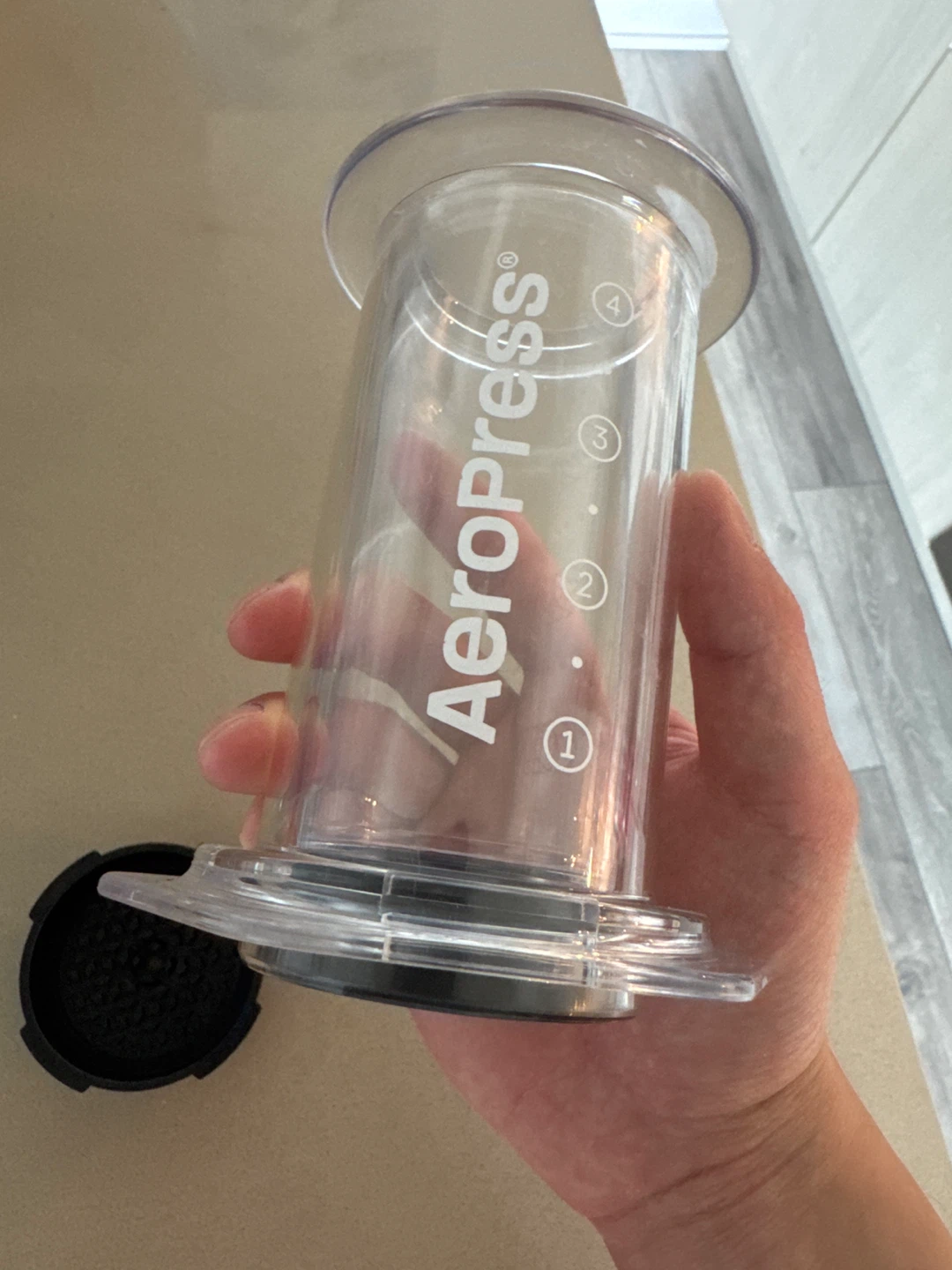 AeroPress + Flow Control filter cap