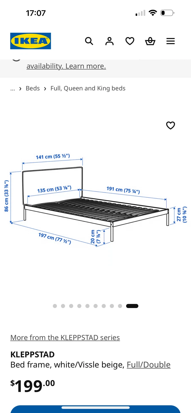 IKEA KLEPPSTAD Full/Double Bed Frame - photo 4