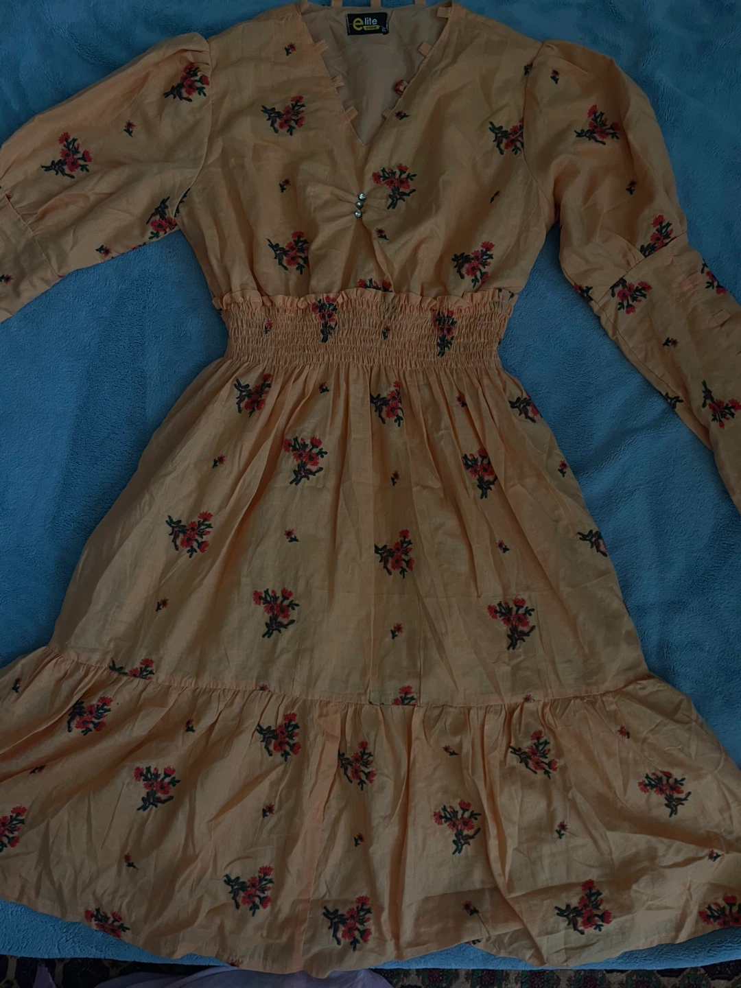 Floral Print Smocked Dress
