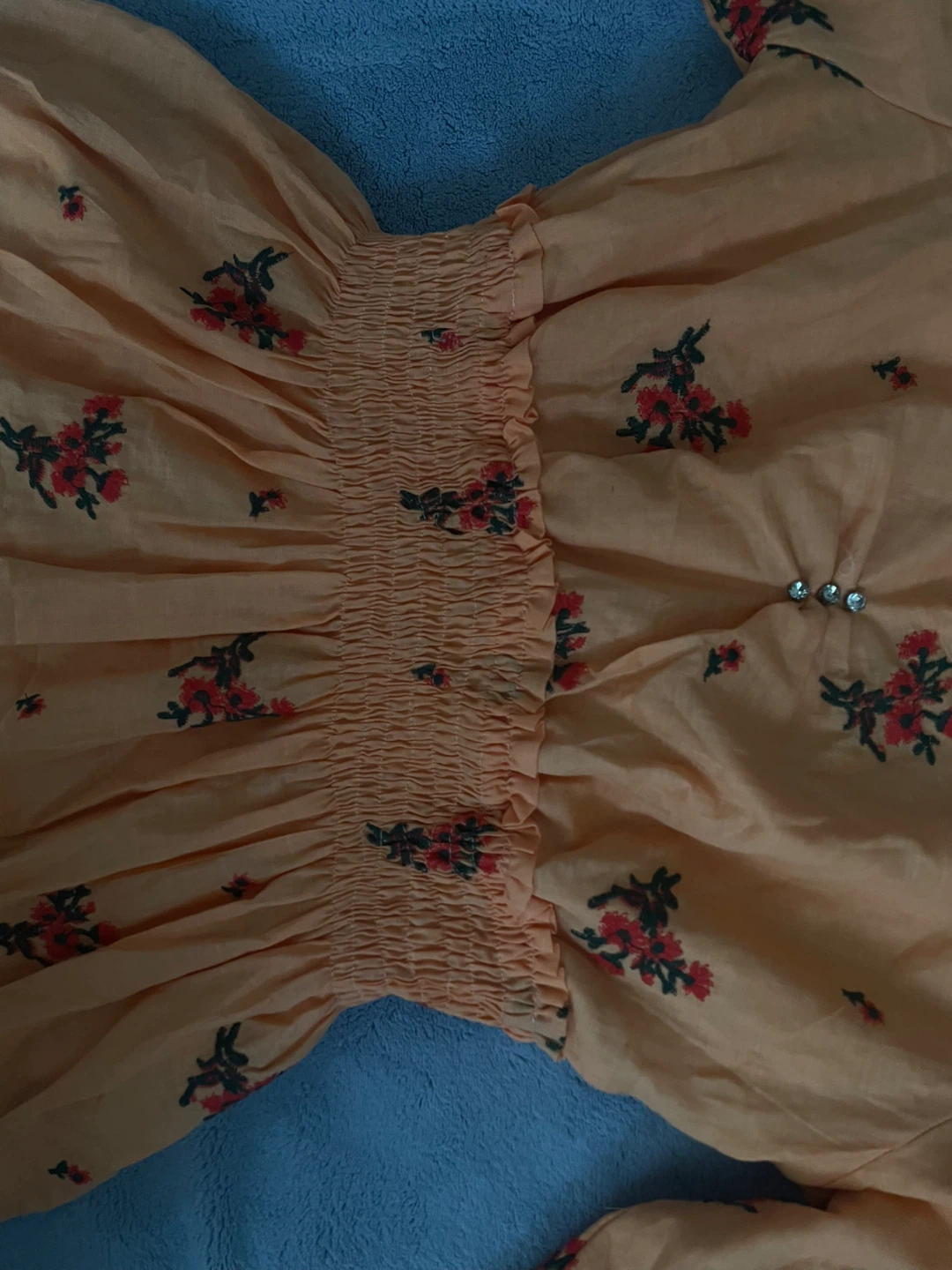 Floral Print Smocked Dress - photo 3