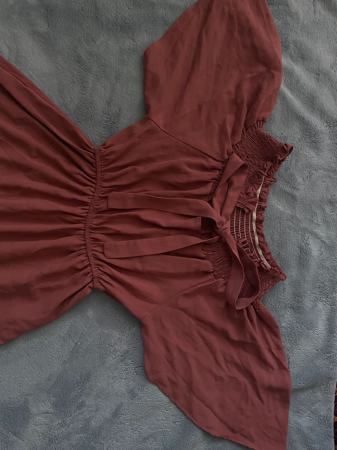 Smocked Neck Ruffle Dress - photo 2