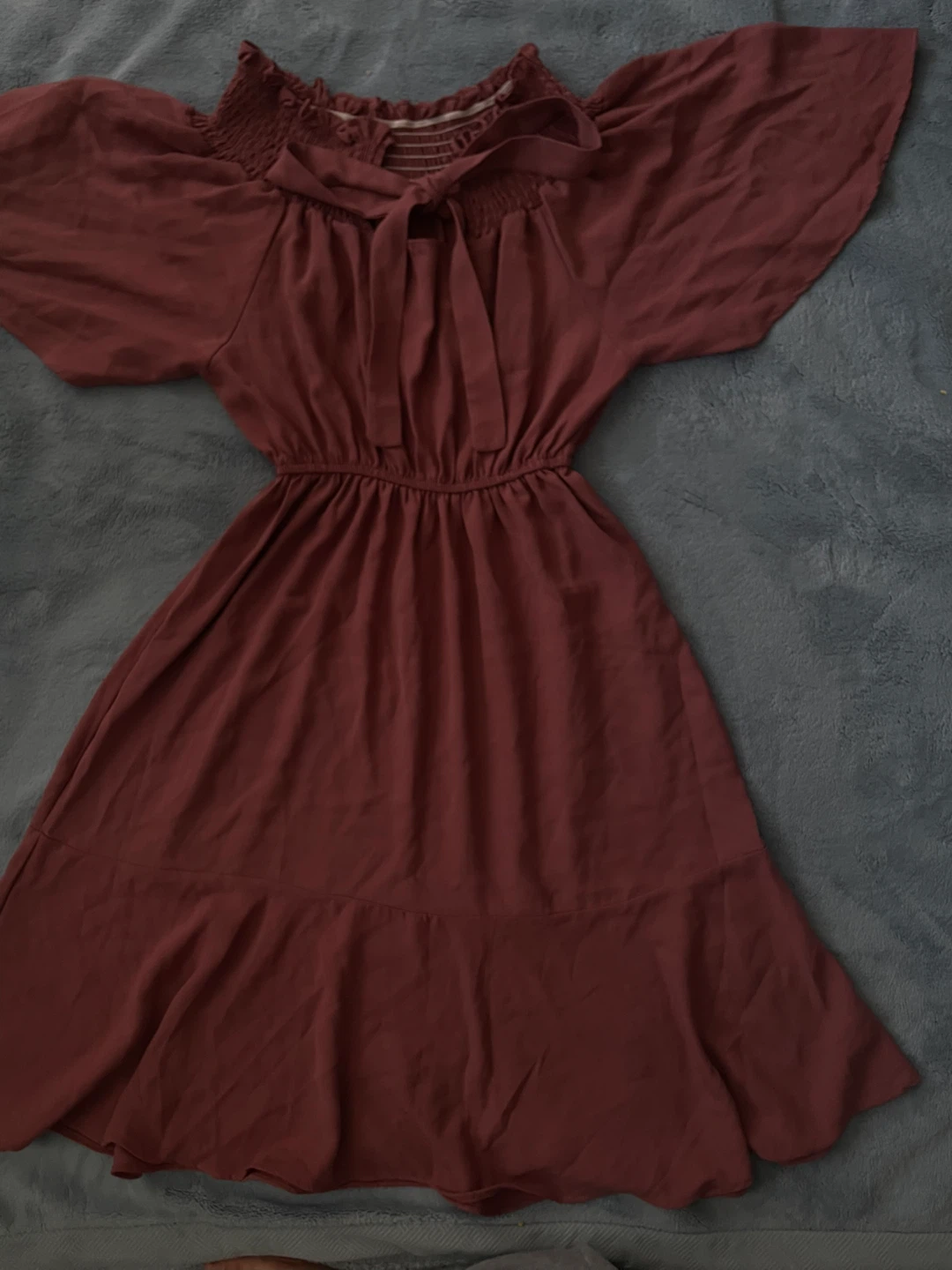 Smocked Neck Ruffle Dress - photo 3