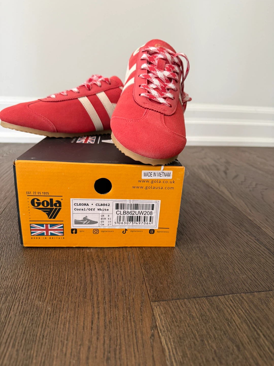 Gola Women's Cleora Sneakers - Coral/Off White - photo 2