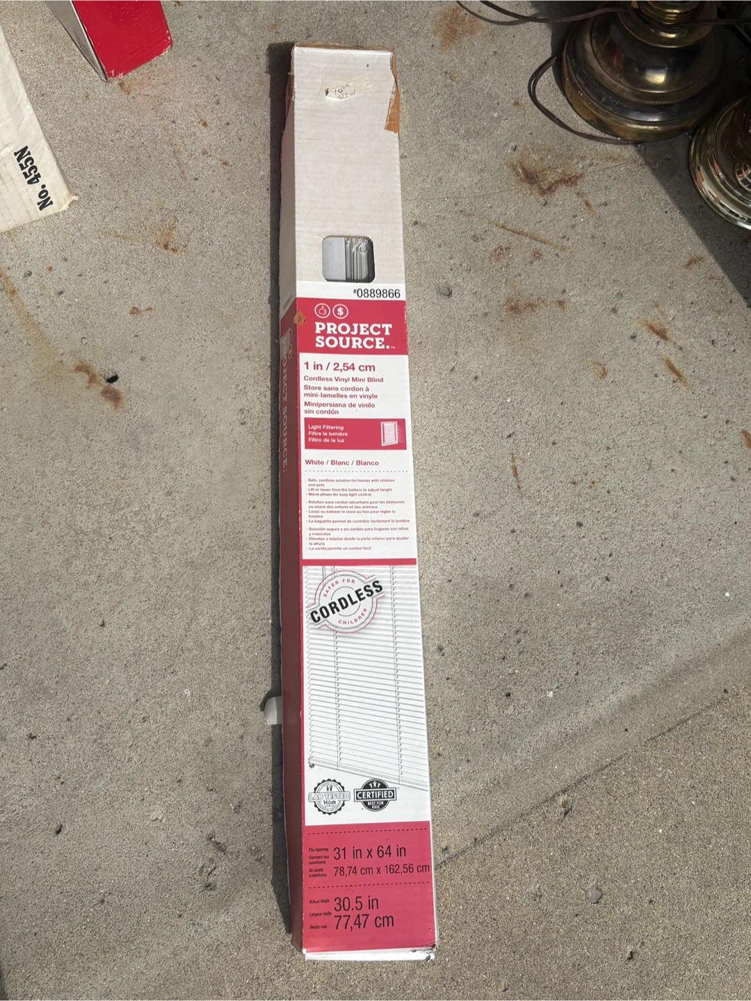 Project Source Cordless Vinyl Mini Blind 30.5" x 64"