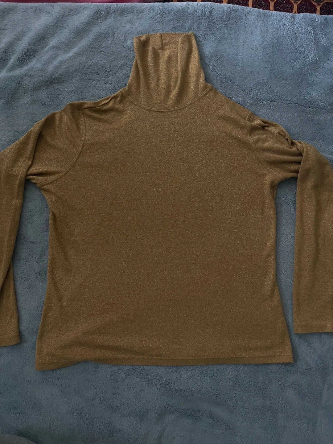 Gold Sparkly Turtleneck Sweater