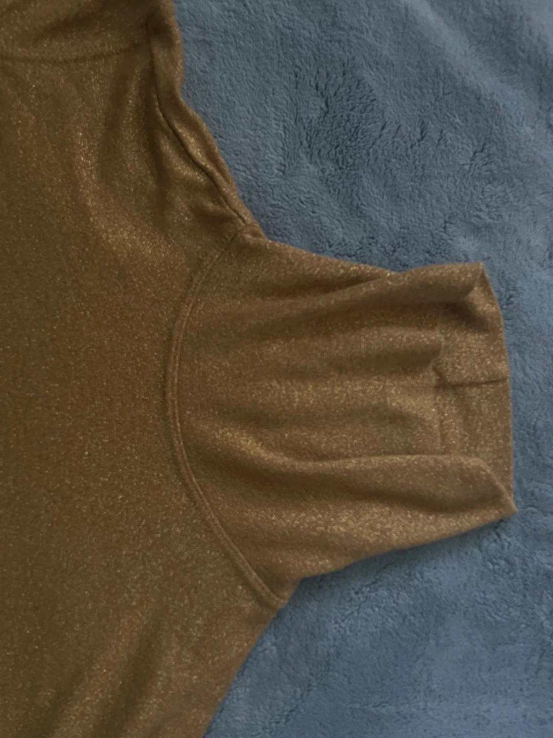 Gold Sparkly Turtleneck Sweater - photo 2