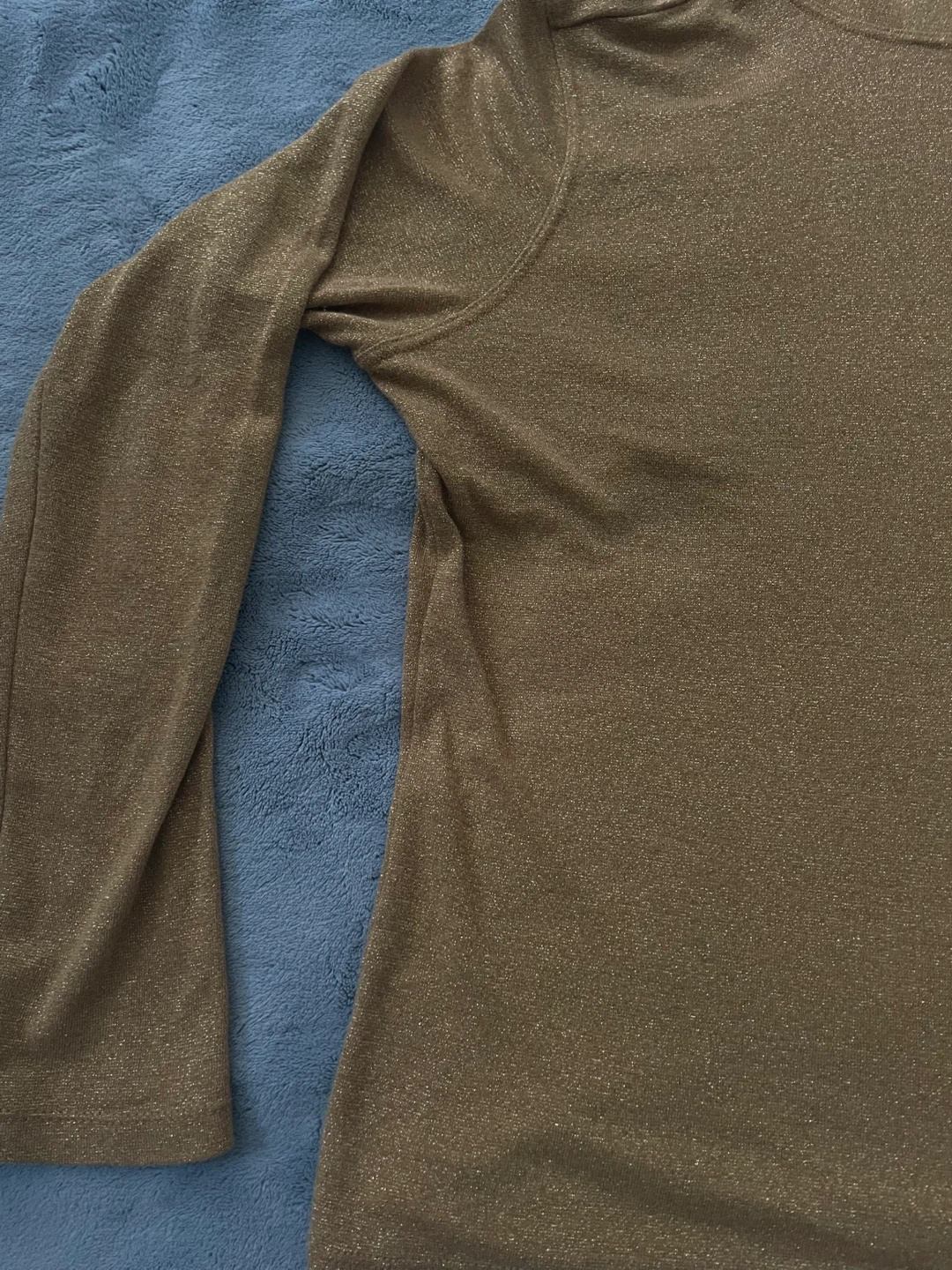 Gold Sparkly Turtleneck Sweater - photo 4