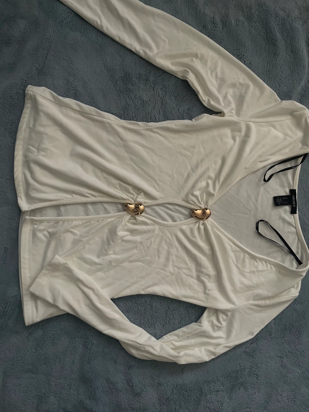 Forever 21 White Long Sleeve Top - photo 2