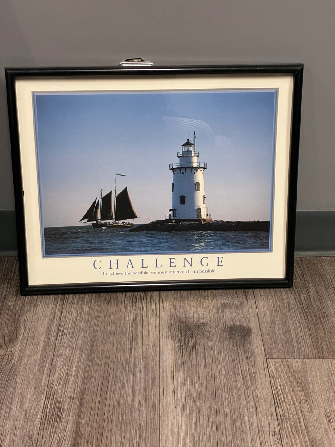 Framed Motivational Art Print - "Challenge" - photo 2