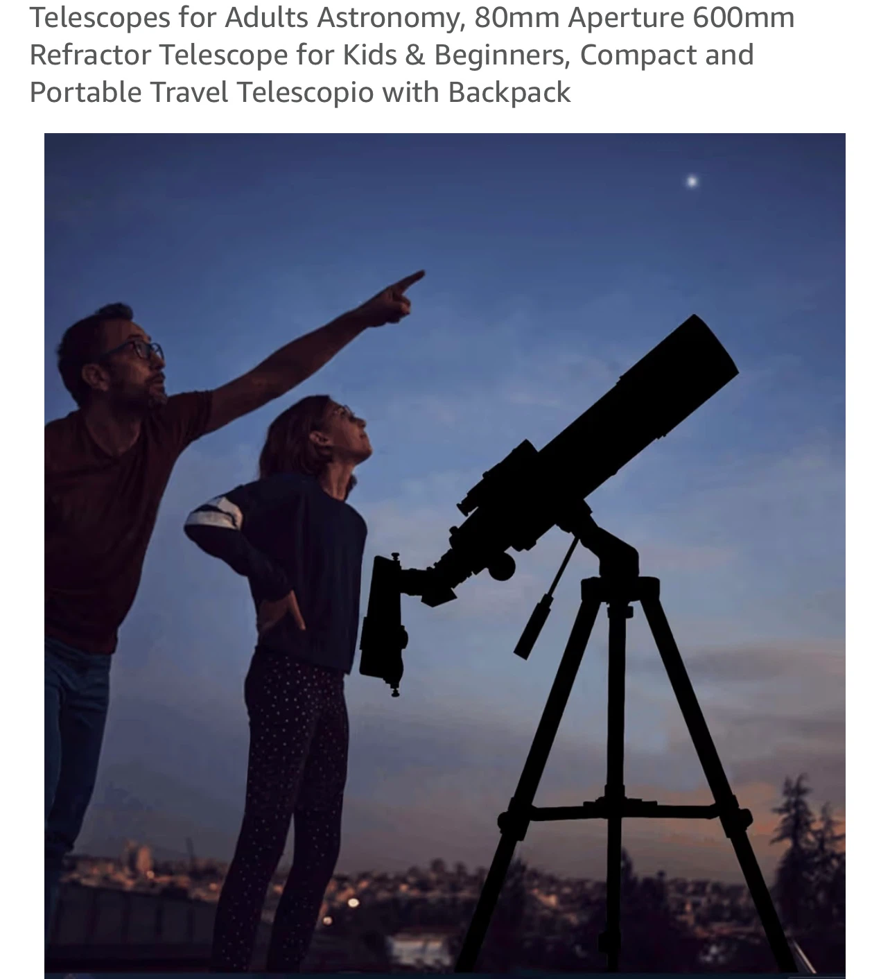 Gaconn 80mm Aperture Refractor Telescope with Backpack - photo 4