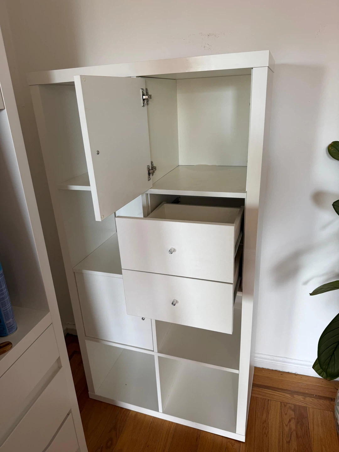 White Cube Storage Unit with Drawers and Cabinet - photo 4