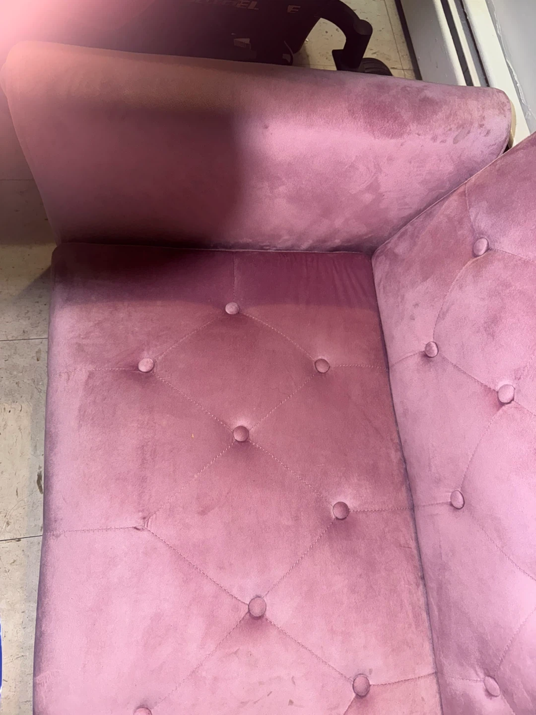 Velvet couch (pink) - photo 3