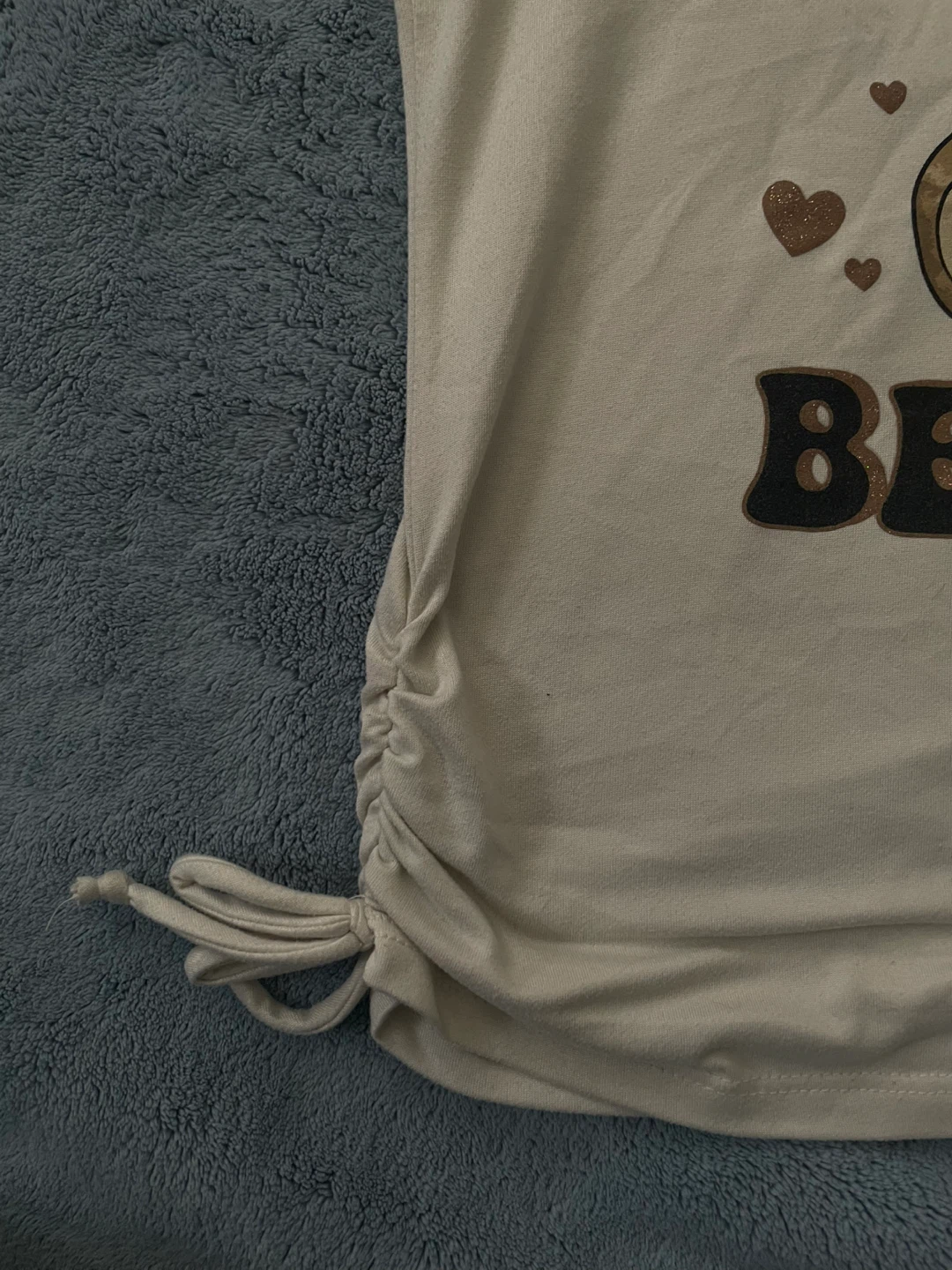 Kids "Be Kind" Teddy Bear V-Neck T-Shirt - photo 3
