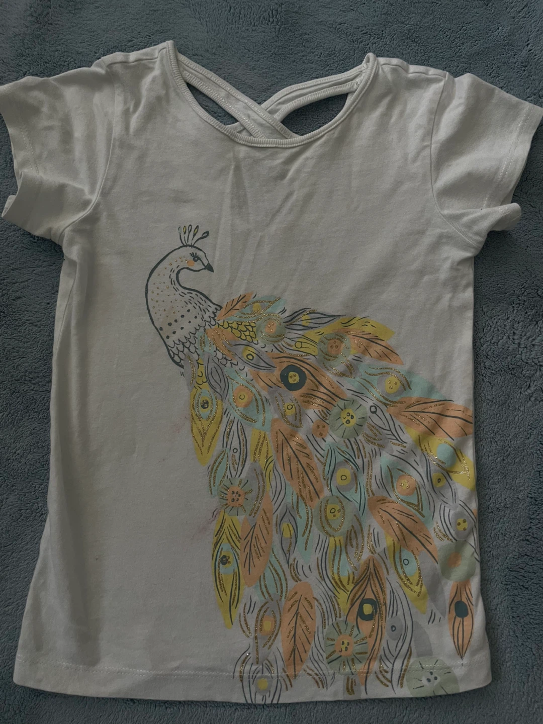 White Peacock Graphic T-Shirt