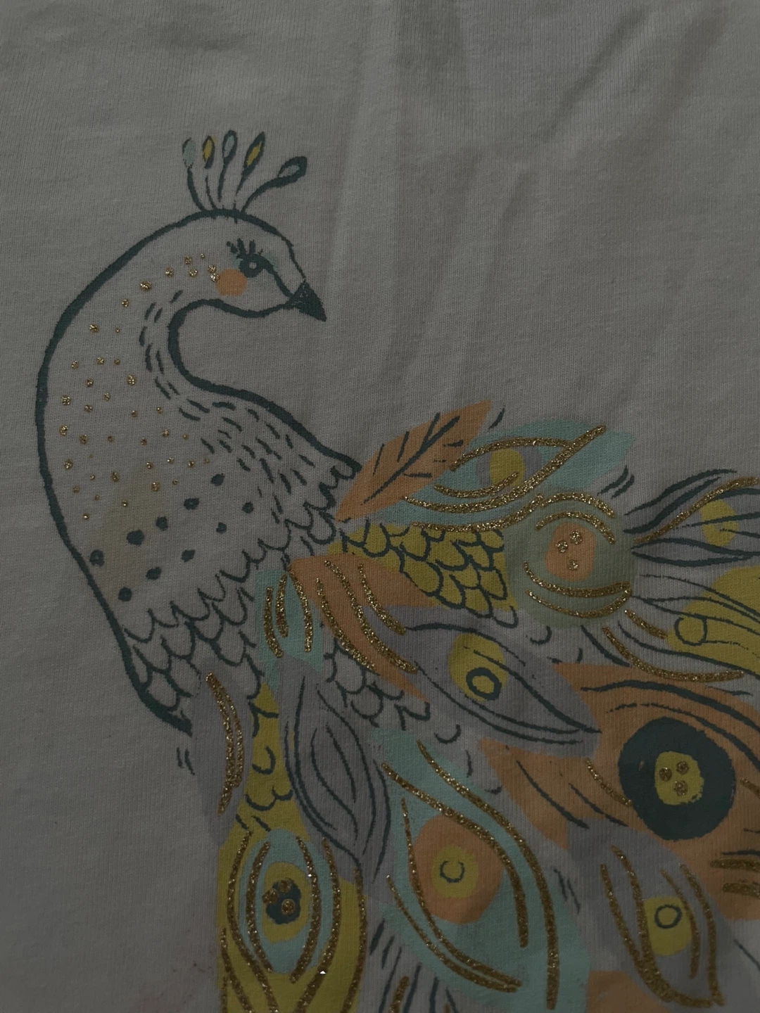 White Peacock Graphic T-Shirt - photo 2