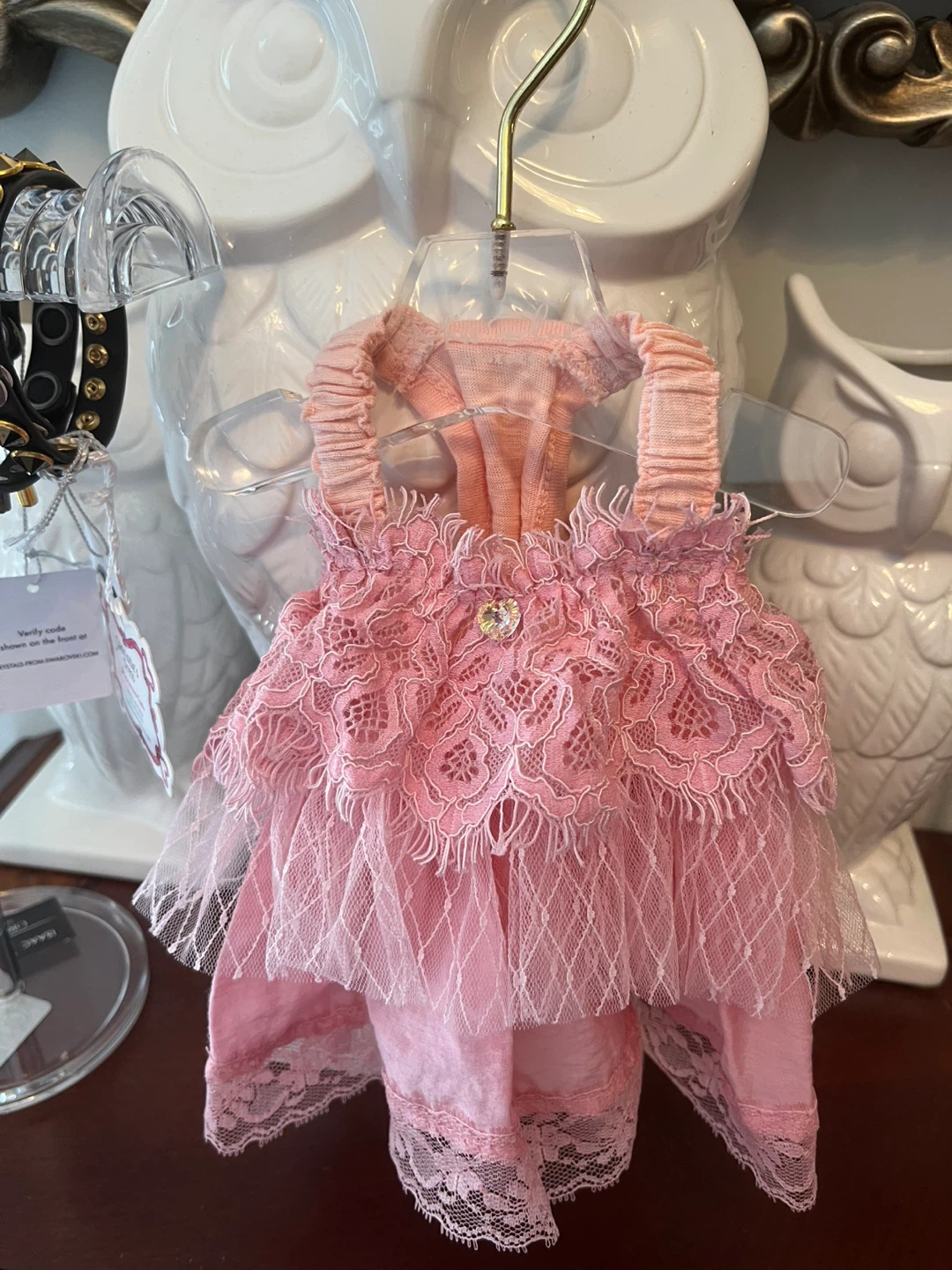 Arf Arf Pink Lace Dog Dress - Size S