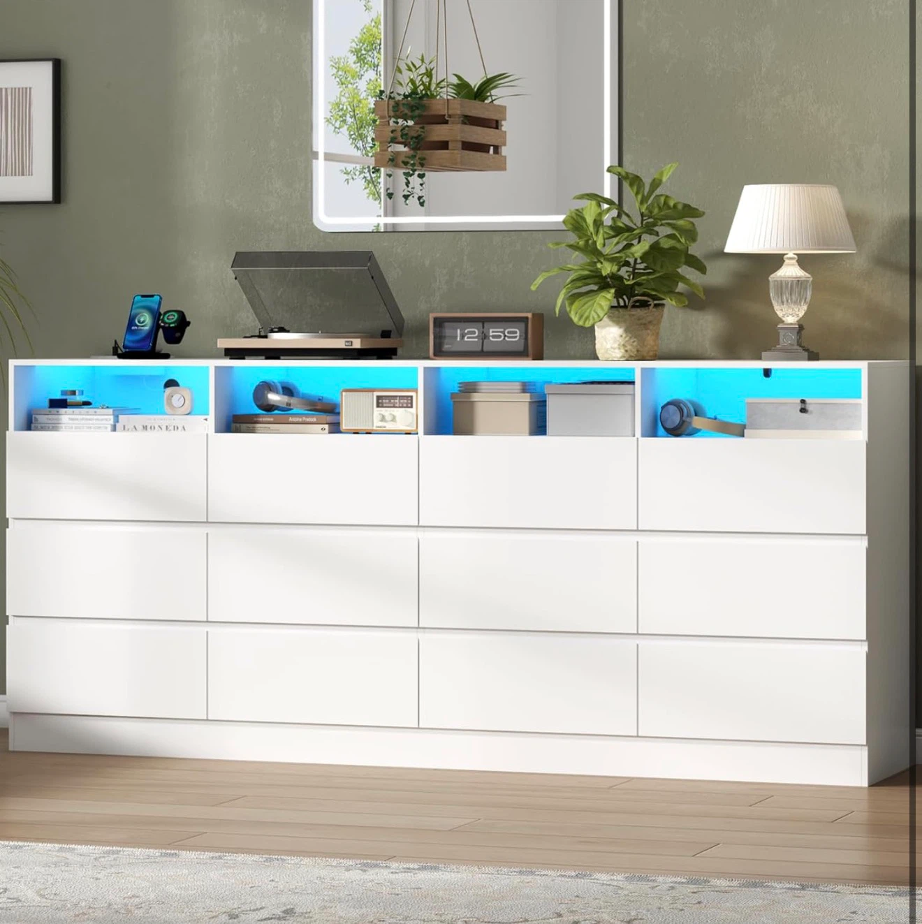 White 6-Drawer Dresser