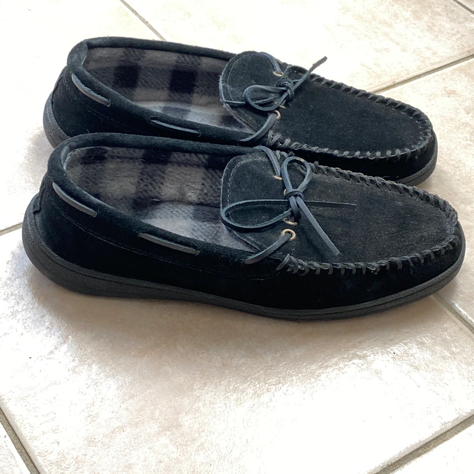 Clarks Men's Size 12 Black Suede Moccasin Slippers - photo 5