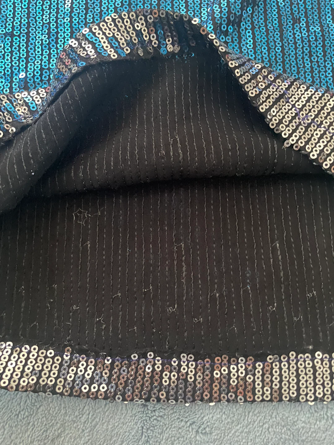 Sparkly Blue and Silver Sequin Tank Top - photo 4
