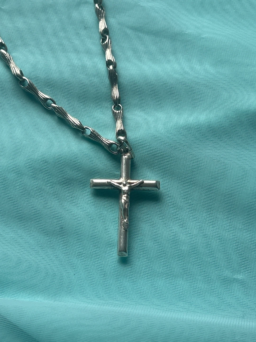 Silver-tone Crucifix Necklace