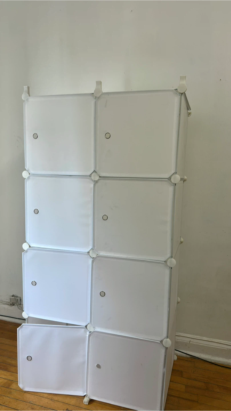 White 8 cube storage organizer