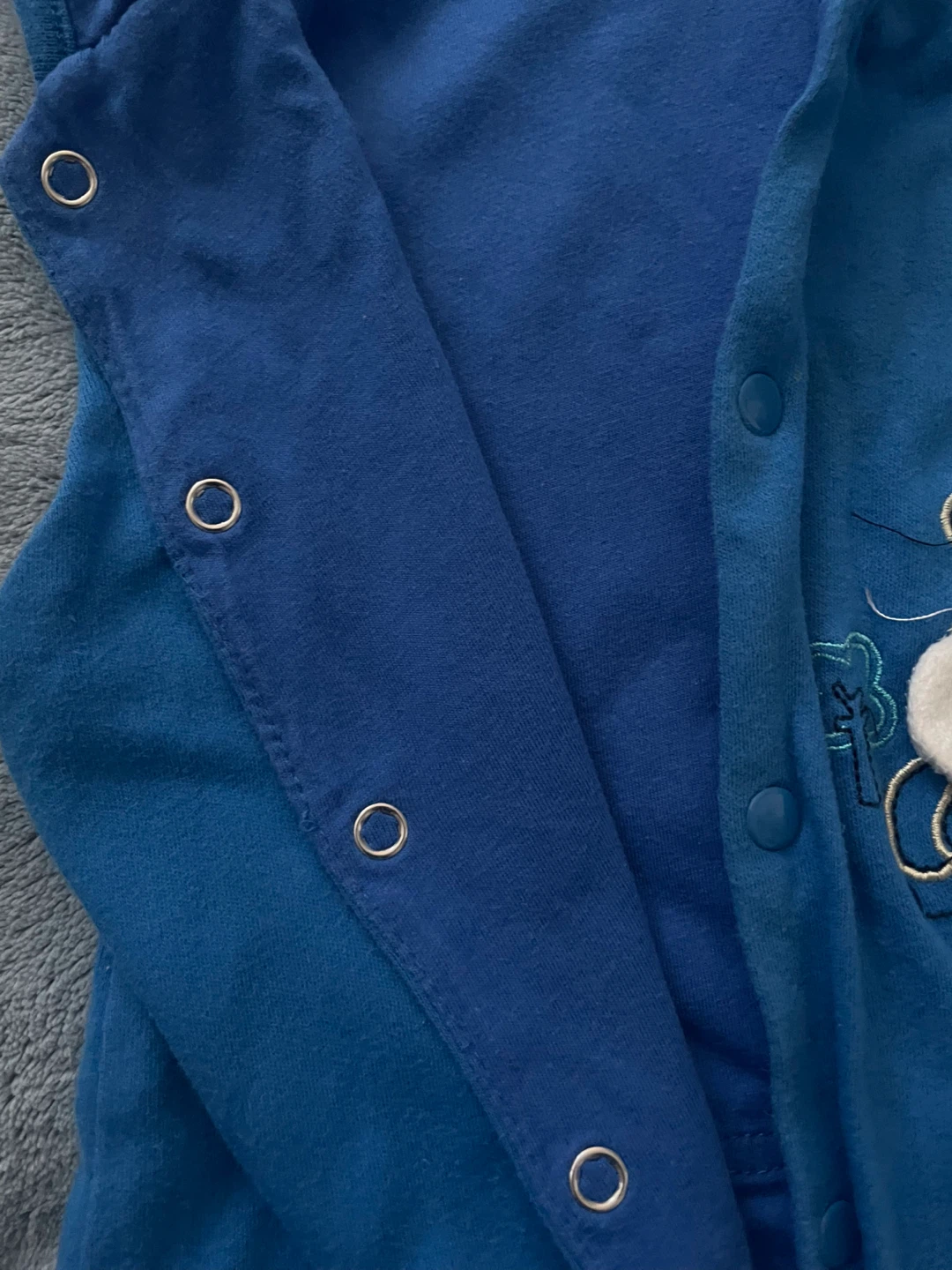 Blue Baby Romper with Bear Hoodie - photo 4