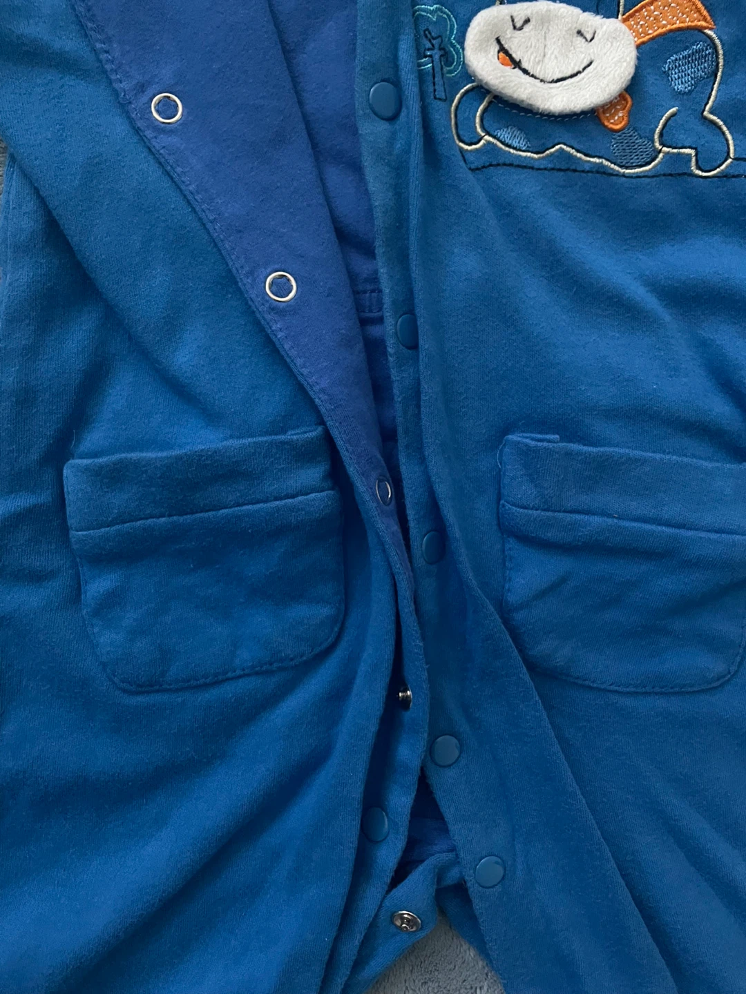 Blue Baby Romper with Bear Hoodie - photo 5