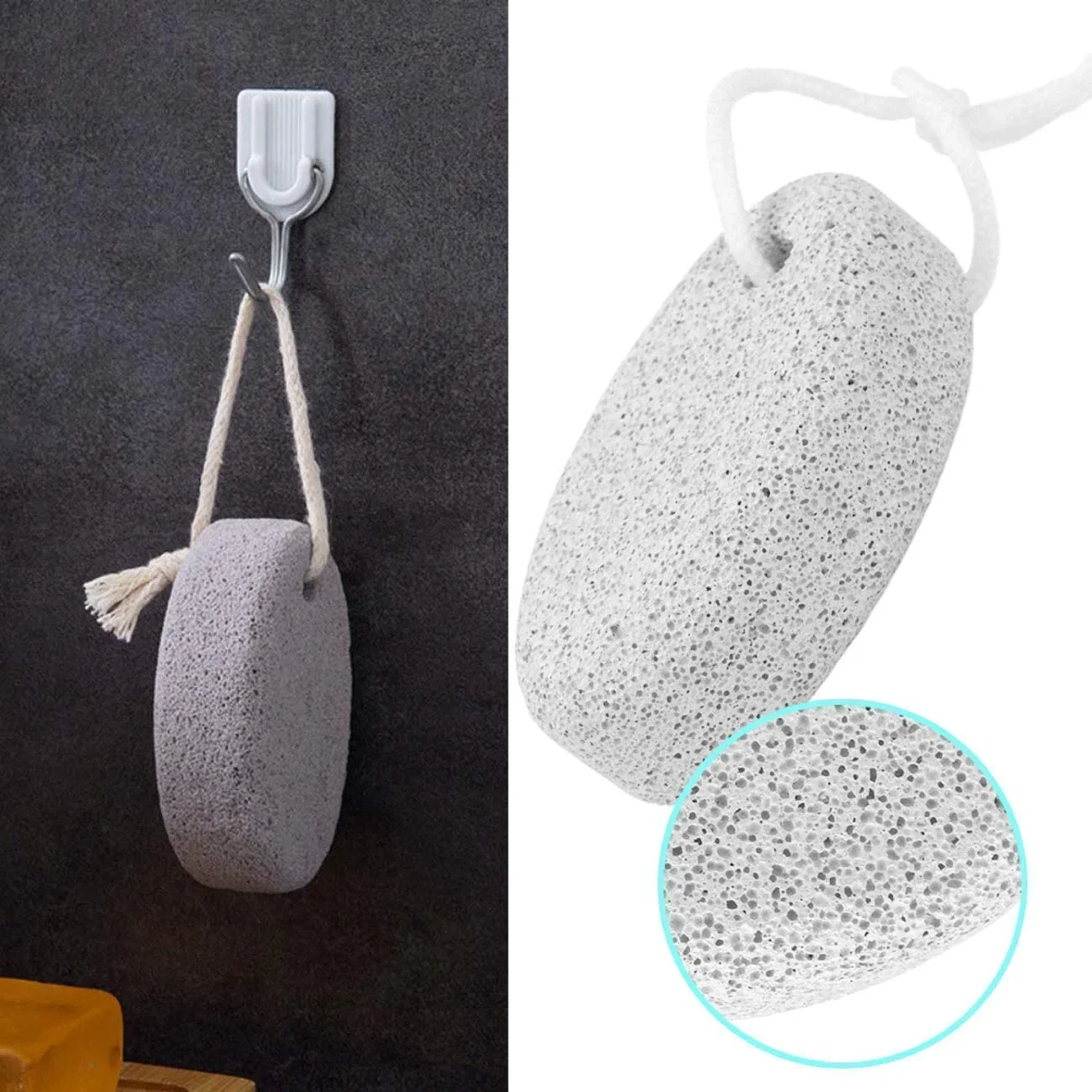 Pumice Stone Foot Scrubber with Rope - photo 3