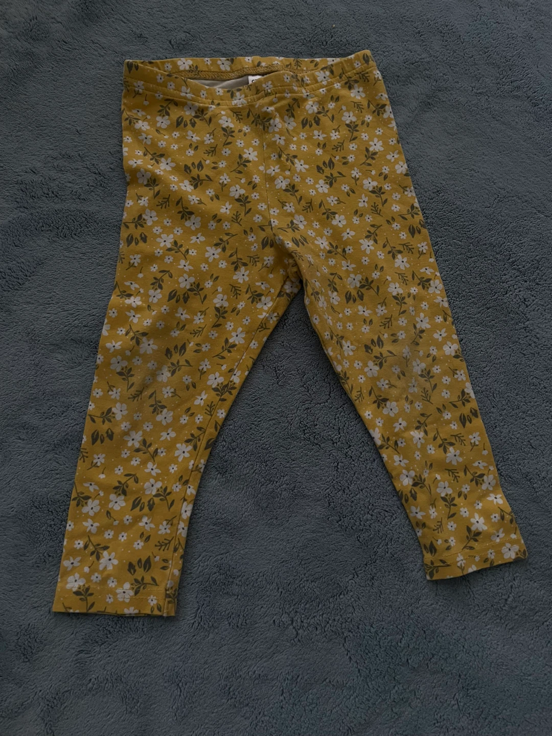 Baby Leggings - Yellow Floral Pattern