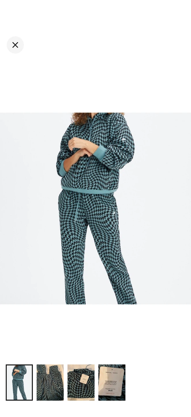 Houndstooth Print Sweatsuit - Size XL