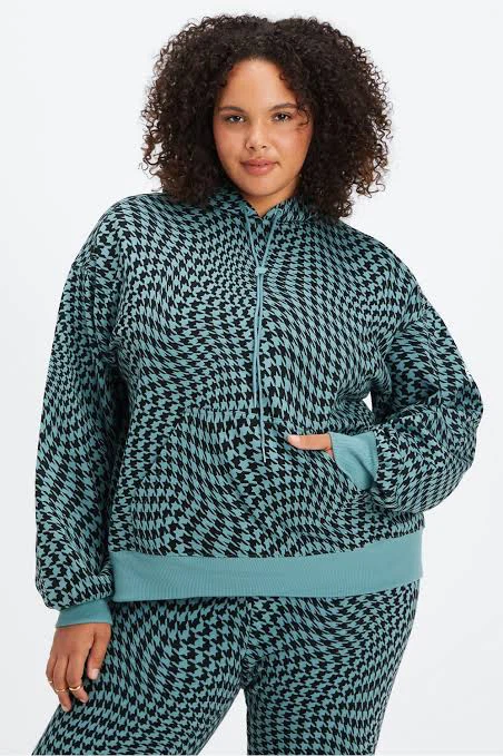 Houndstooth Print Sweatsuit - Size XL - photo 2